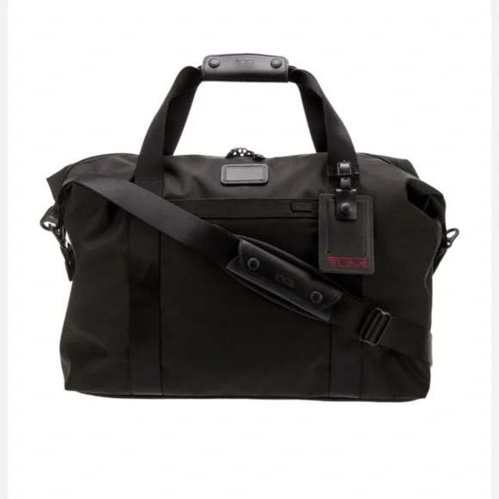 Tumi Small Soft Travel Satchel Black Ballistic Nylon Duffle Bag‎ Corp Collection